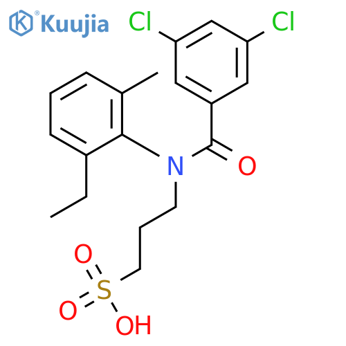 1-Propanesulfonic acid, 3-[(3,5-dichlorobenzoyl)(2-ethyl-6-methylphenyl)amino]- structure