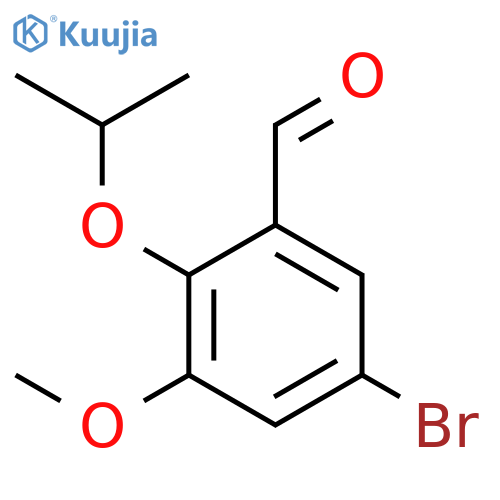 Benzaldehyde, 5-bromo-3-methoxy-2-(1-methylethoxy)- structure
