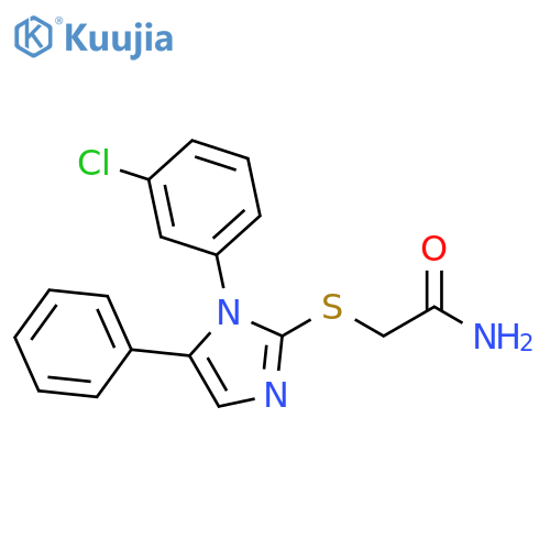 2-{[1-(3-chlorophenyl)-5-phenyl-1H-imidazol-2-yl]sulfanyl}acetamide structure