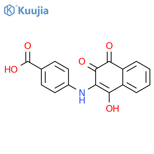 Benzoic acid,4-[(1,4-dihydro-3-hydroxy-1,4-dioxo-2-naphthalenyl)amino]- structure