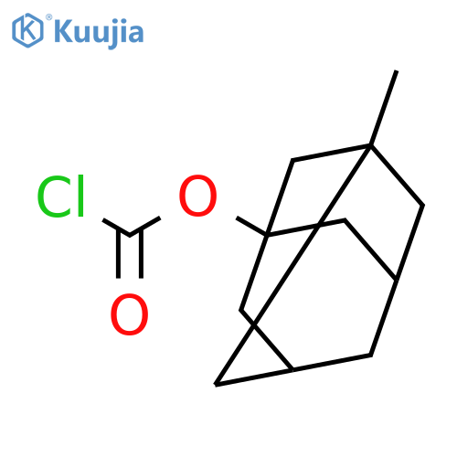Carbonochloridic acid, 3-methyltricyclo[3.3.1.13,7]dec-1-yl ester structure
