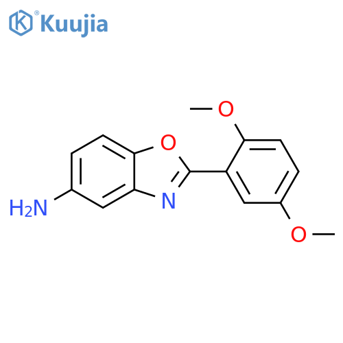 2-(2,5-Dimethoxy-phenyl)-benzooxazol-5-ylamine structure