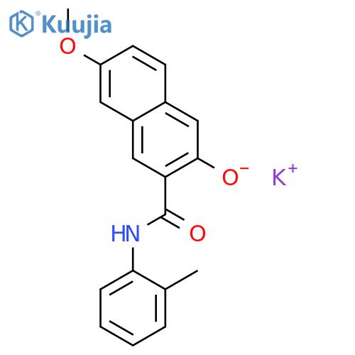 2-Naphthalenecarboxamide,3-hydroxy-7-methoxy-N-(2-methylphenyl)-, potassium salt (1:1) structure