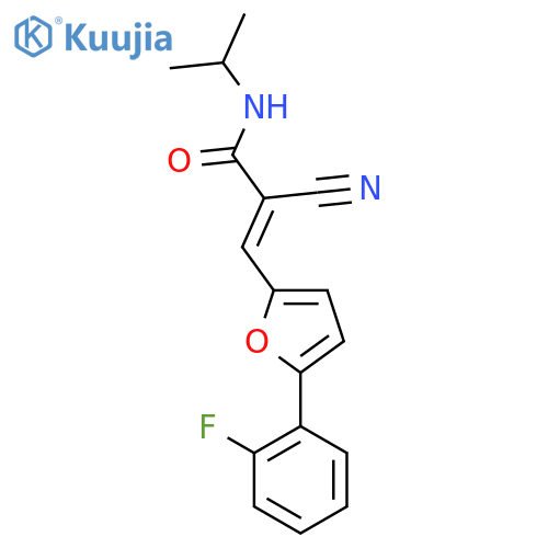 2-cyano-3-[5-(2-fluorophenyl)furan-2-yl]-N-(propan-2-yl)prop-2-enamide structure