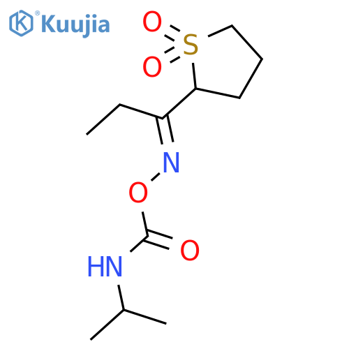 1-Propanone, 1-(tetrahydro-1,1-dioxido-2-thienyl)-, O-[[(1-methylethyl)amino]carbonyl]oxime structure