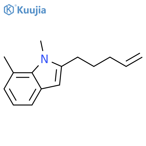 1,7-dimethyl-2-(4-penten-1-yl)-1H-Indole structure