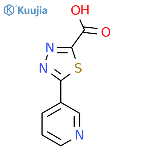 5-(Pyridin-3-yl)-1,3,4-thiadiazole-2-carboxylic acid structure