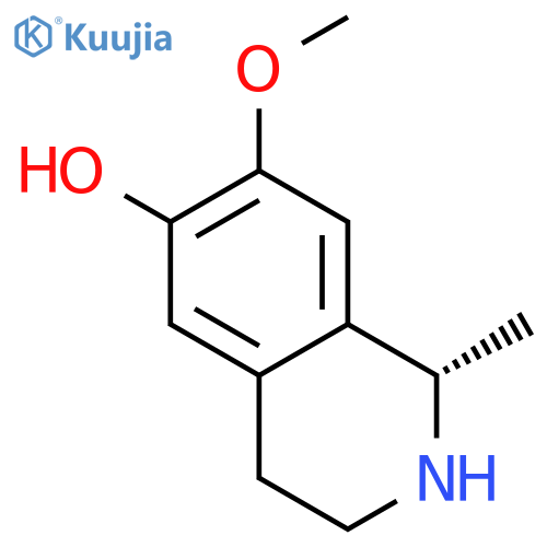 6-Isoquinolinol,1,2,3,4-tetrahydro-7-methoxy-1-methyl-, (1R)- structure