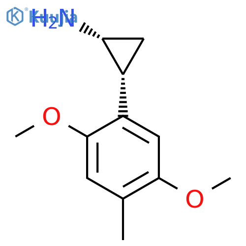 Cyclopropanamine, 2-(2,5-dimethoxy-4-methylphenyl)-, (1R-cis)- structure