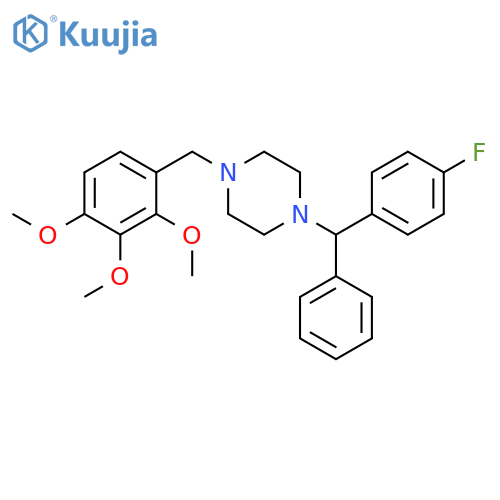 Piperazine,1-[(4-fluorophenyl)phenylmethyl]-4-[(2,3,4-trimethoxyphenyl)methyl]- structure