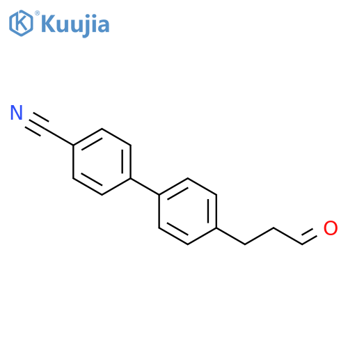 [1,1'-Biphenyl]-4-carbonitrile, 4'-(3-oxopropyl)- structure