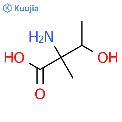 2-Amino-3-hydroxy-2-methylbutanoic acid structure