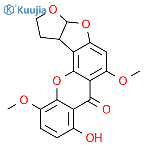 7H-Furo[3',2':4,5]furo[2,3-c]xanthen-7-one,1,2,3a,12c-tetrahydro-8-hydroxy-6,11-dimethoxy-, (3aR-cis)- (9CI) structure