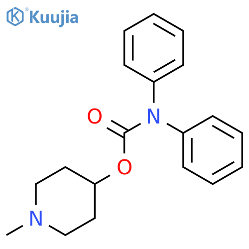 Carbamic acid,diphenyl-, 1-methyl-4-piperidinyl ester (9CI) structure