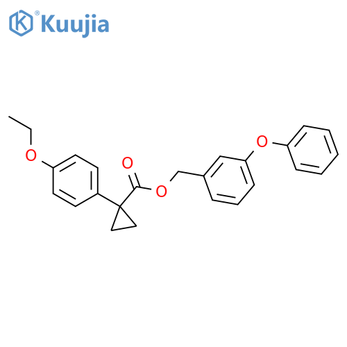 Cyclopropanecarboxylicacid, 1-(4-ethoxyphenyl)-, (3-phenoxyphenyl)methyl ester structure