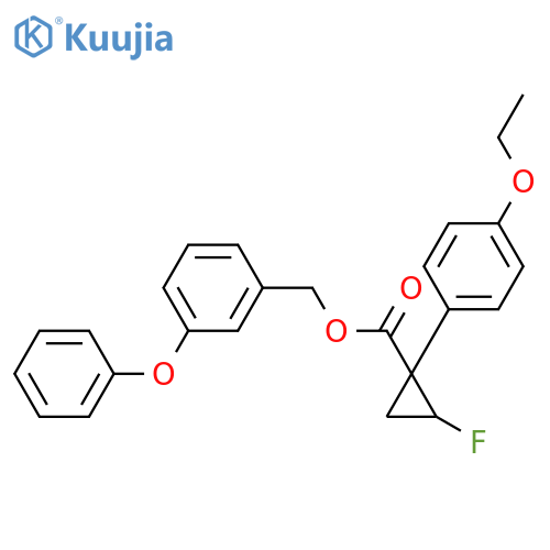 Cyclopropanecarboxylicacid, 1-(4-ethoxyphenyl)-2-fluoro-, (3-phenoxyphenyl)methyl ester, cis- (9CI) structure