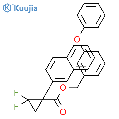 3-phenoxybenzyl 2,2-difluoro-1-(naphthalen-2-yl)cyclopropanecarboxylate structure