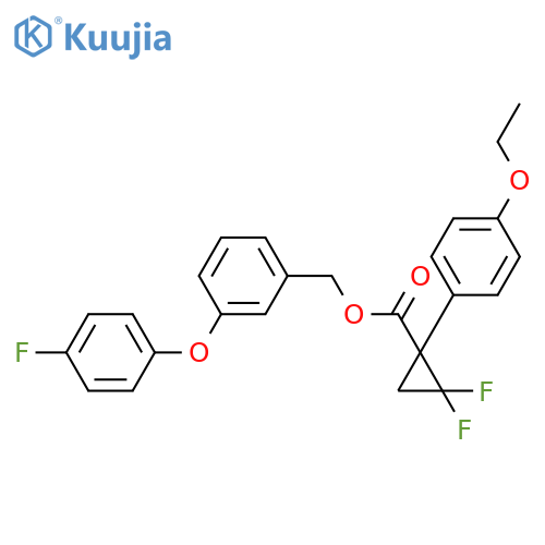 Cyclopropanecarboxylicacid, 1-(4-ethoxyphenyl)-2,2-difluoro-, [3-(4-fluorophenoxy)phenyl]methyl ester structure