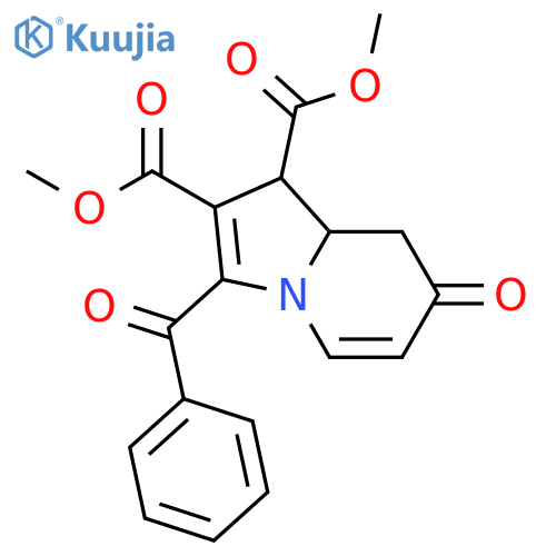 1,2-Indolizinedicarboxylic acid, 3-benzoyl-1,7,8,8a-tetrahydro-7-oxo-, dimethyl ester structure
