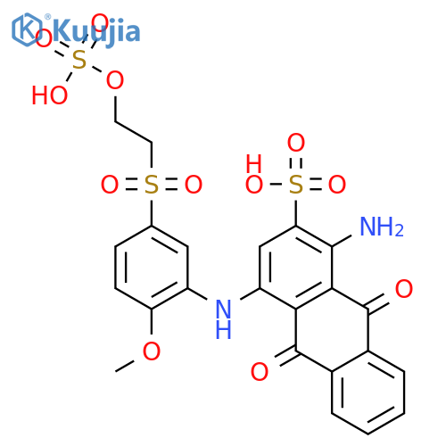 2-Anthracenesulfonicacid,1-amino-9,10-dihydro-4-[[2-methoxy-5-[[2-(sulfooxy)ethyl]sulfonyl]phenyl]amino]-9,10-dioxo- structure