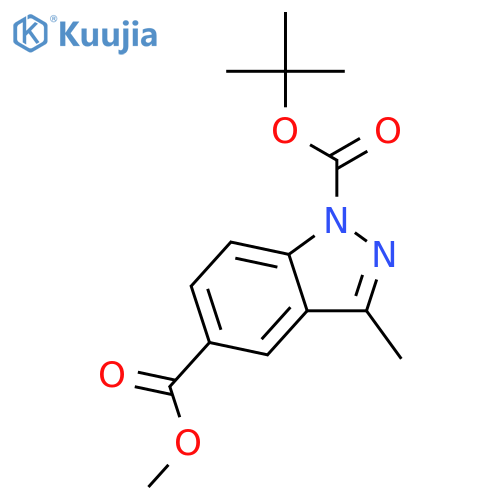 1-tert-Butyl 5-methyl 3-methyl-1H-indazole-1,5-dicarboxylate structure
