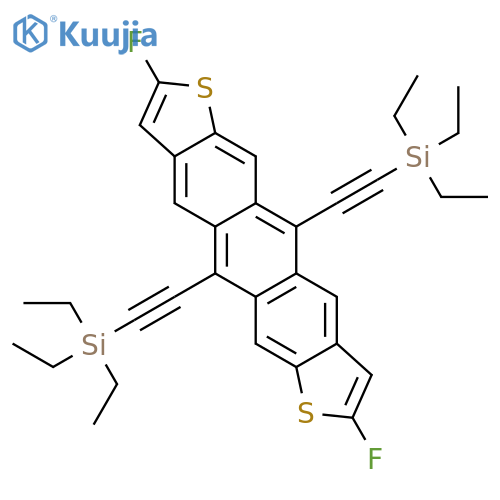 2,8-Difluoro-5,11-bis(triethylsilylethynyl)anthradithiophene structure