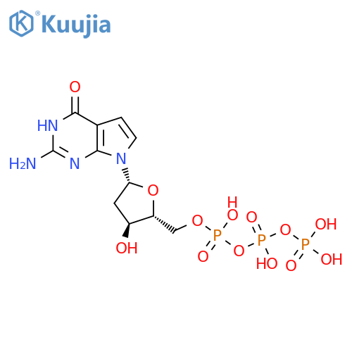 4H-Pyrrolo[2,3-d]pyrimidin-4-one,2-amino-7-[2-deoxy-5-O-[hydroxy[[hydroxy(phosphonooxy)phosphinyl]oxy]phosphinyl]-b-D-erythro-pentofuranosyl]-1,7-dihydro-(9CI) structure