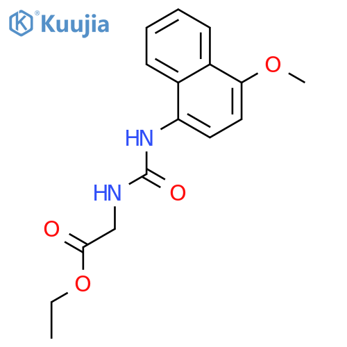 Glycine,N-[[(4-methoxy-1-naphthalenyl)amino]carbonyl]-, ethyl ester structure
