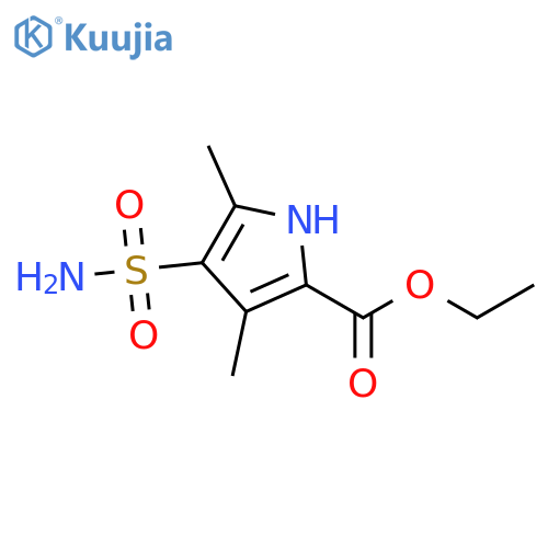 ethyl 3,5-dimethyl-4-sulfamoyl-1H-pyrrole-2-carboxylate structure