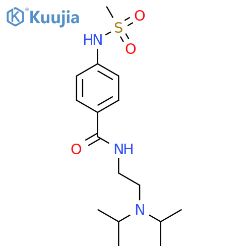 Benzamide, N-[2-[bis(1-methylethyl)amino]ethyl]-4-[(methylsulfonyl)amino]- structure