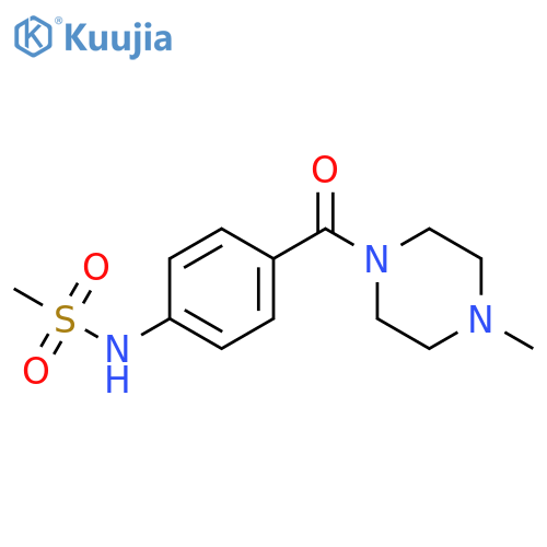 Piperazine, 1-methyl-4-[4-[(methylsulfonyl)amino]benzoyl]- structure