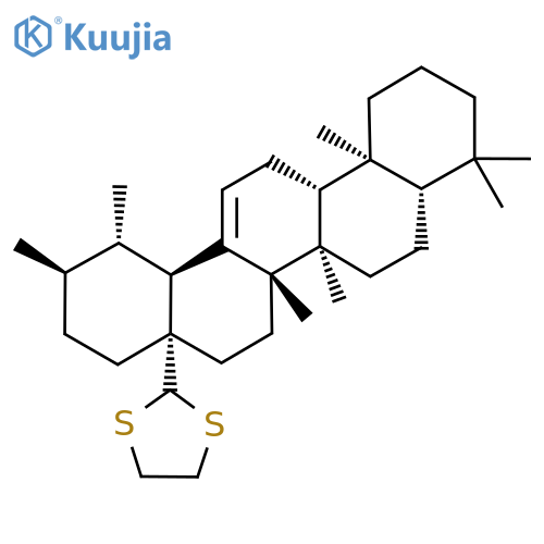 2-[(1S,2R,4As,6aR,6aS,6bR,8aS,12aS,14bS)-1,2,6a,6b,9,9,12a-heptamethyl-2,3,4,5,6,6a,7,8,8a,10,11,12,13,14b-tetradecahydro-1H-picen-4a-yl]-1,3-dithiolane structure