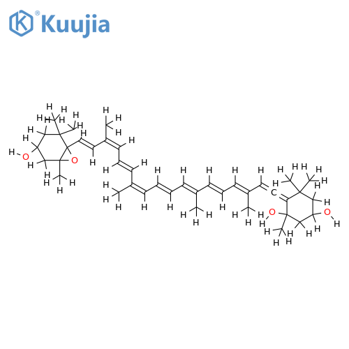 (3S,3'S,5R,5'R,6R,6'S,9Z)-5',6'-epoxy-6,7-didehydro-5,5',6,6'-tetrahydro-beta,beta-carotene-3,3',5-triol structure