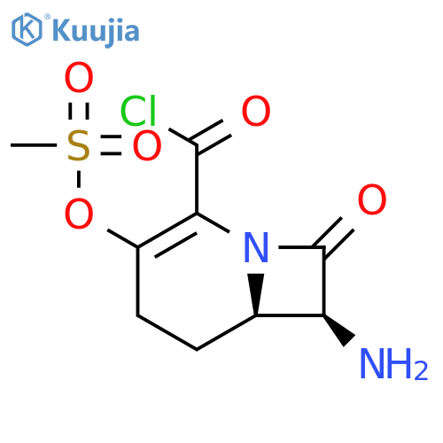 1-Azabicyclo[4.2.0]oct-2-ene-2-carbonyl chloride, 7-amino-3-[(methylsulfonyl)oxy]-8-oxo-, trans- structure