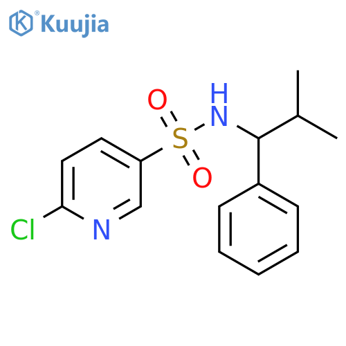 6-Chloro-N-(2-methyl-1-phenylpropyl)-3-pyridinesulfonamide structure