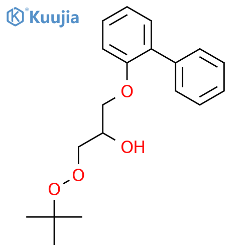 2-Propanol, 1-([1,1'-biphenyl]-2-yloxy)-3-[(1,1-dimethylethyl)dioxy]- structure