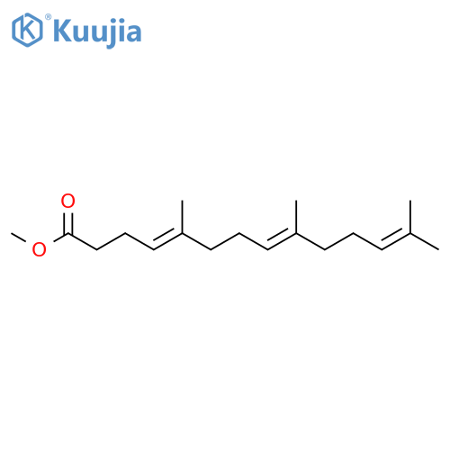 4,8,12-Tetradecatrienoicacid, 5,9,13-trimethyl-, methyl ester, (4E,8E)- structure