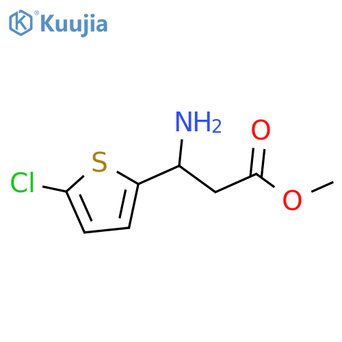 methyl 3-amino-3-(5-chlorothiophen-2-yl)propanoate structure