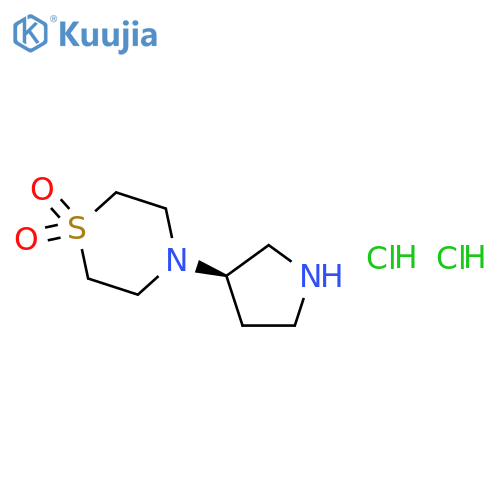 (R)-4-(Pyrrolidin-3-yl)thiomorpholine 1,1-dioxide-2HCl structure