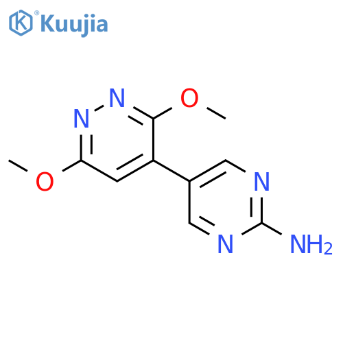 5-(3,6-dimethoxy-4-pyridazinyl)-2-Pyrimidinamine structure