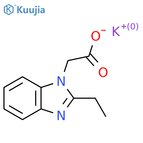 potassium 2-(2-ethyl-1H-1,3-benzodiazol-1-yl)acetate structure