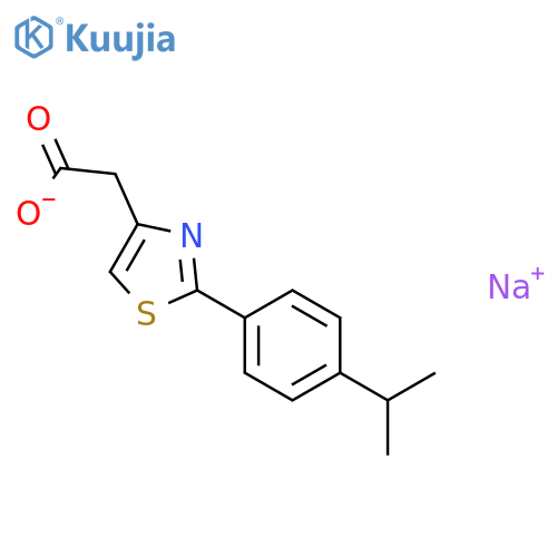 sodium 2-{2-4-(propan-2-yl)phenyl-1,3-thiazol-4-yl}acetate structure