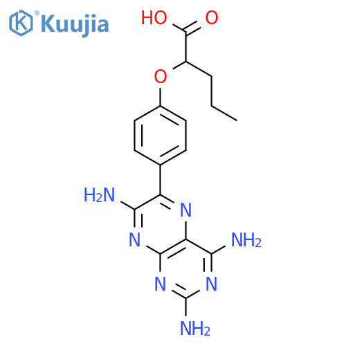 Pentanoic acid, 2-[4-(2,4,7-triamino-6-pteridinyl)phenoxy]- structure