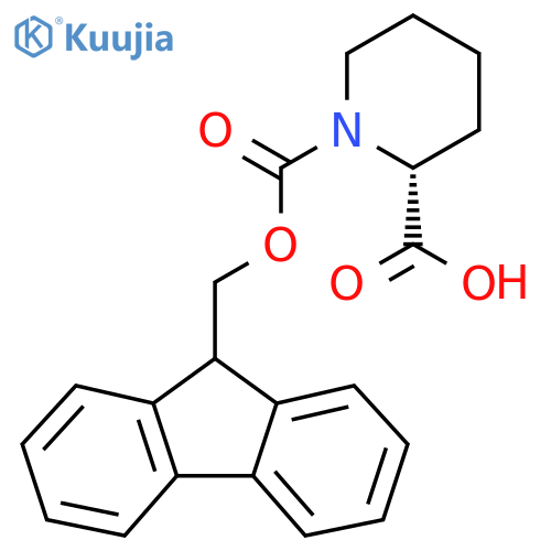 (R)-1-(((9H-Fluoren-9-yl)methoxy)carbonyl)piperidine-2-carboxylic Acid structure
