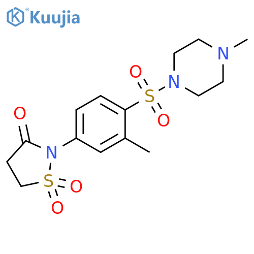 2-{3-methyl-4-[(4-methylpiperazin-1-yl)sulfonyl]phenyl}-1lambda6,2-thiazolidine-1,1,3-trione structure
