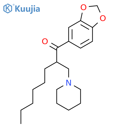 1-Octanone, 1-(1,3-benzodioxol-5-yl)-2-(1-piperidinylmethyl)- structure