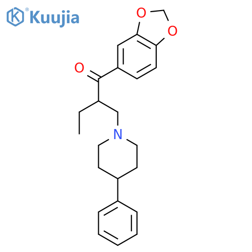 1-Butanone, 1-(1,3-benzodioxol-5-yl)-2-[(4-phenyl-1-piperidinyl)methyl]- structure