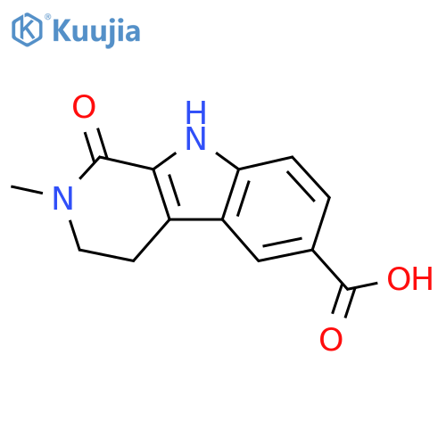 2-methyl-1-oxo-1H,2H,3H,4H,9H-pyrido[3,4-b]indole-6-carboxylic acid structure