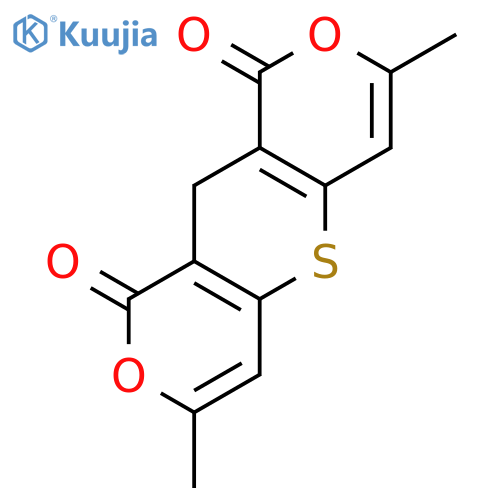 1H,9H,10H-Thiopyrano[3,2-c:5,6-c']dipyran-1,9-dione, 3,7-dimethyl- structure