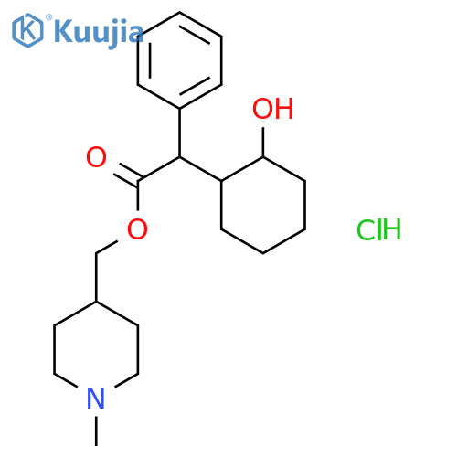 Benzeneacetic acid, a-(2-hydroxycyclohexyl)-,(1-methyl-4-piperidinyl)methyl ester, hydrochloride (1:1) structure